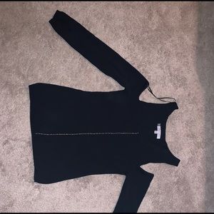 Jennifer Lopez Long Sleeve Open Shoulder Top